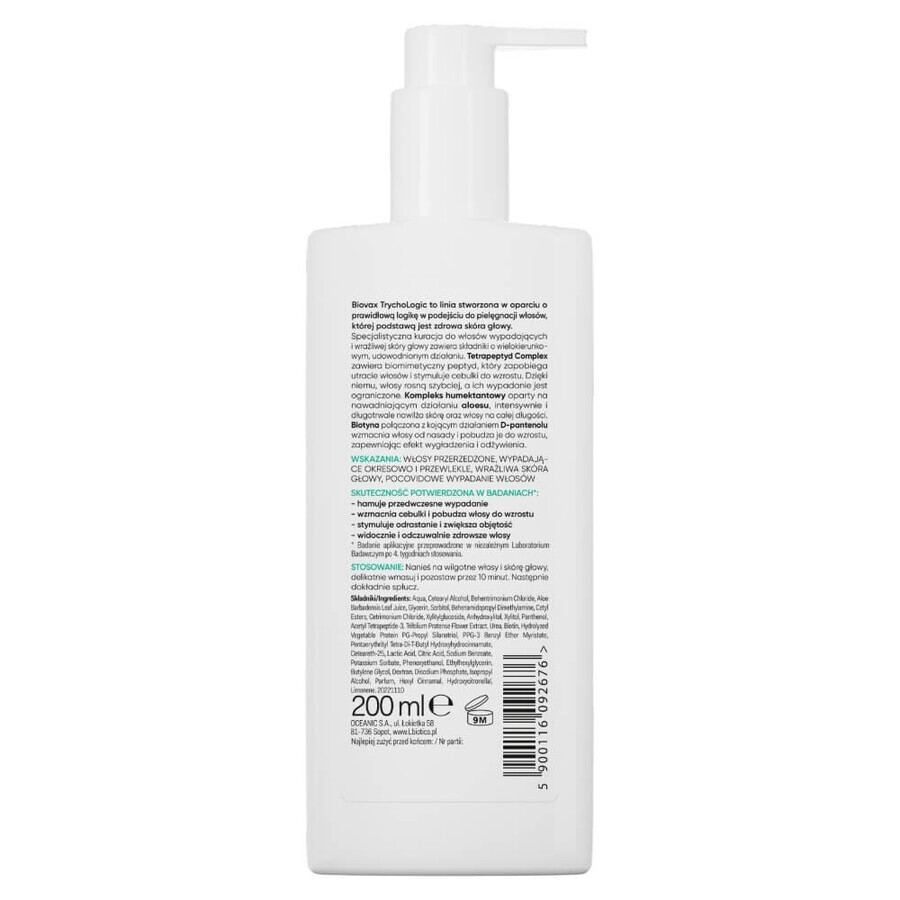 Biovax Trychologic Prolaps, maschera per capelli e cuoio capelluto, 200 ml + shampoo per capelli e cuoio capelluto, 50 ml in omaggio