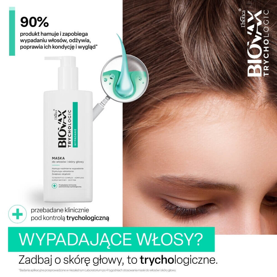 Biovax Trychologic Prolaps, maschera per capelli e cuoio capelluto, 200 ml + shampoo per capelli e cuoio capelluto, 50 ml in omaggio