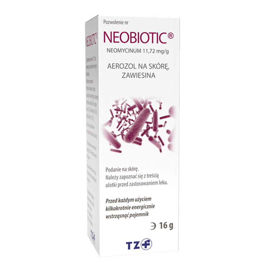 Néobiotique 11,72 mg/g, suspension, spray cutané, 16 g