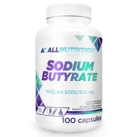 Allnutrition butyrate de sodium, butyrate de sodium, 100 gélules