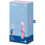 Satisfyer Hot Lover, vibratore coniglietto riscaldato, controllato tramite app, rosa