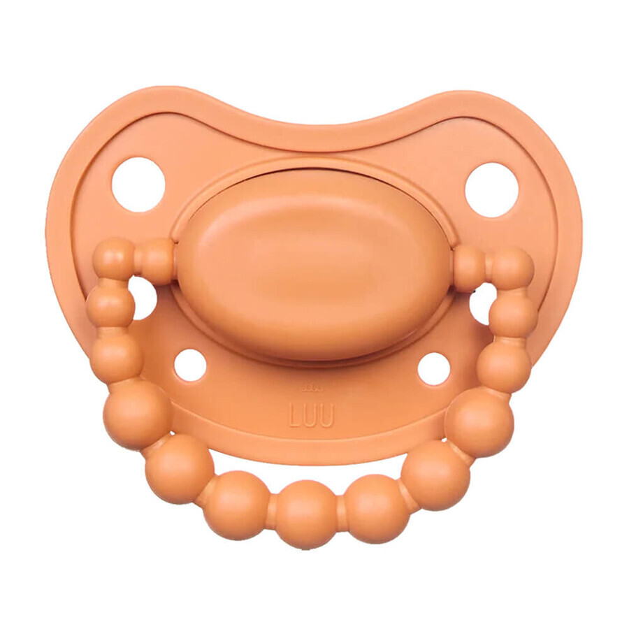 Luu Kids, ciuccio, posizionamento, in silicone, Pumpkin Spice, 0-3 mesi, 1 pz.