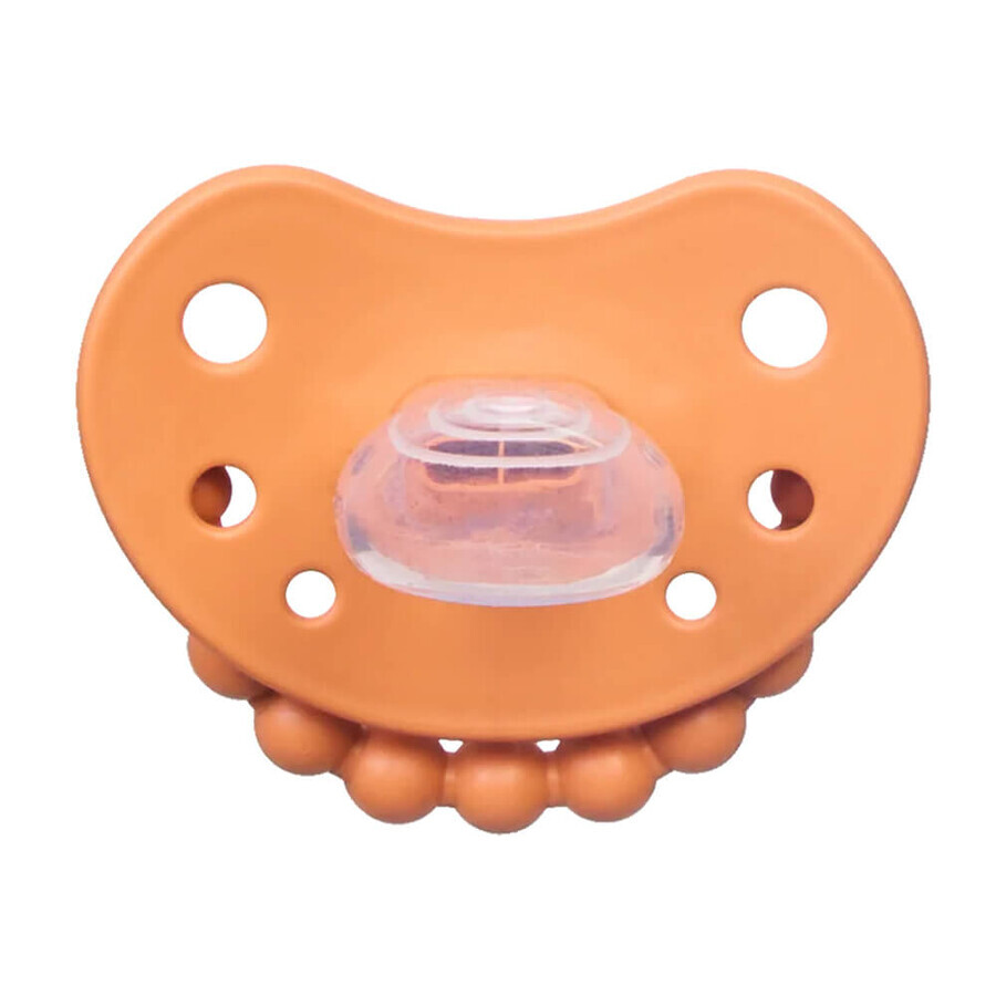 Luu Kids, ciuccio, posizionamento, in silicone, Pumpkin Spice, 0-3 mesi, 1 pz.