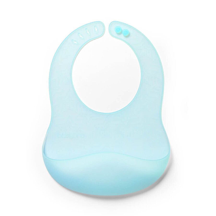 BabyOno, bavoir en silicone ultra-fin, bleu, à partir de 6 mois, 1 pc