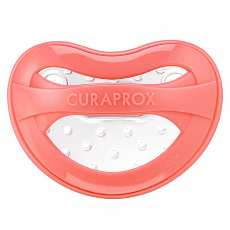 Curaprox Baby, chupete, silicona, coral, talla 0, 0-7 meses, 1 ud.