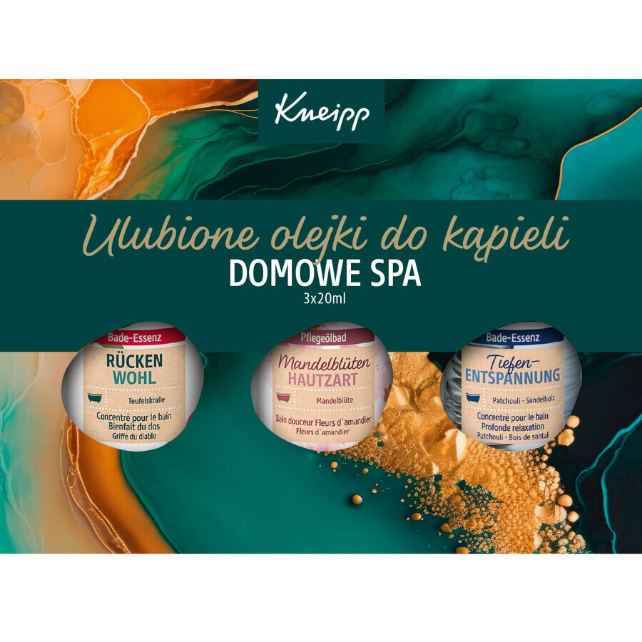 Set di oli da bagno Kneipp preferiti, 3 x 20 ml