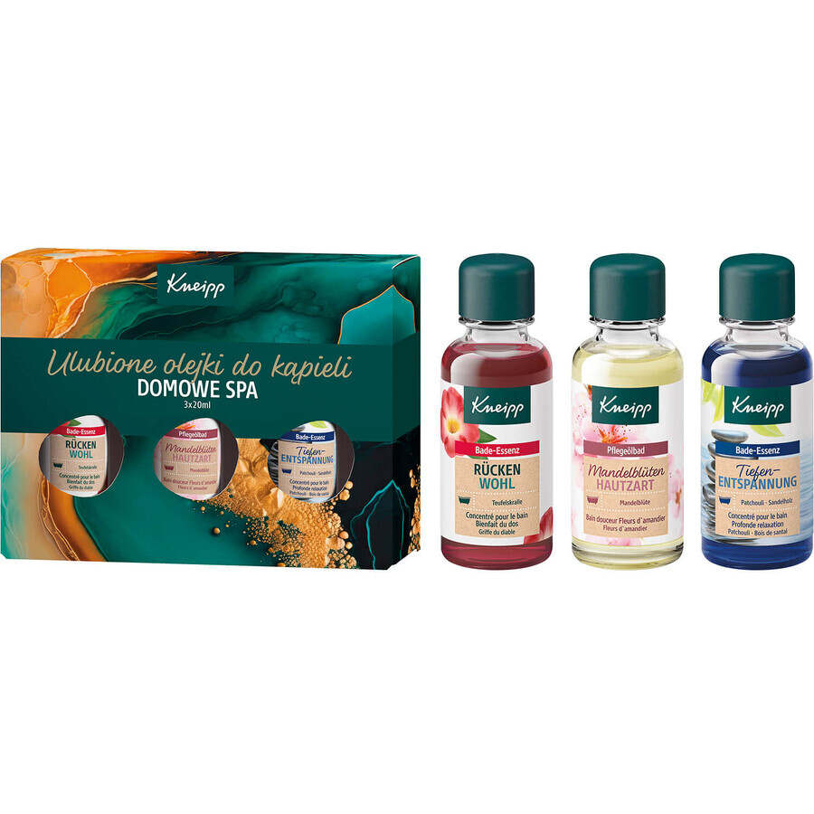 Set di oli da bagno Kneipp preferiti, 3 x 20 ml