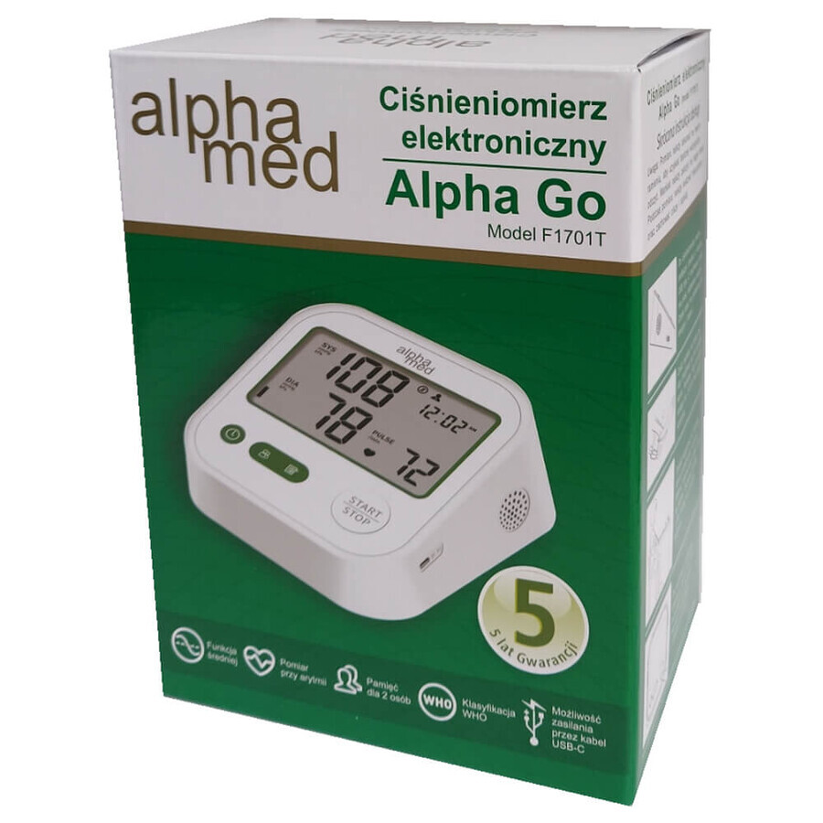 Alphamed Alpha Go F1701T, elektronisches Blutdruckmessgerät