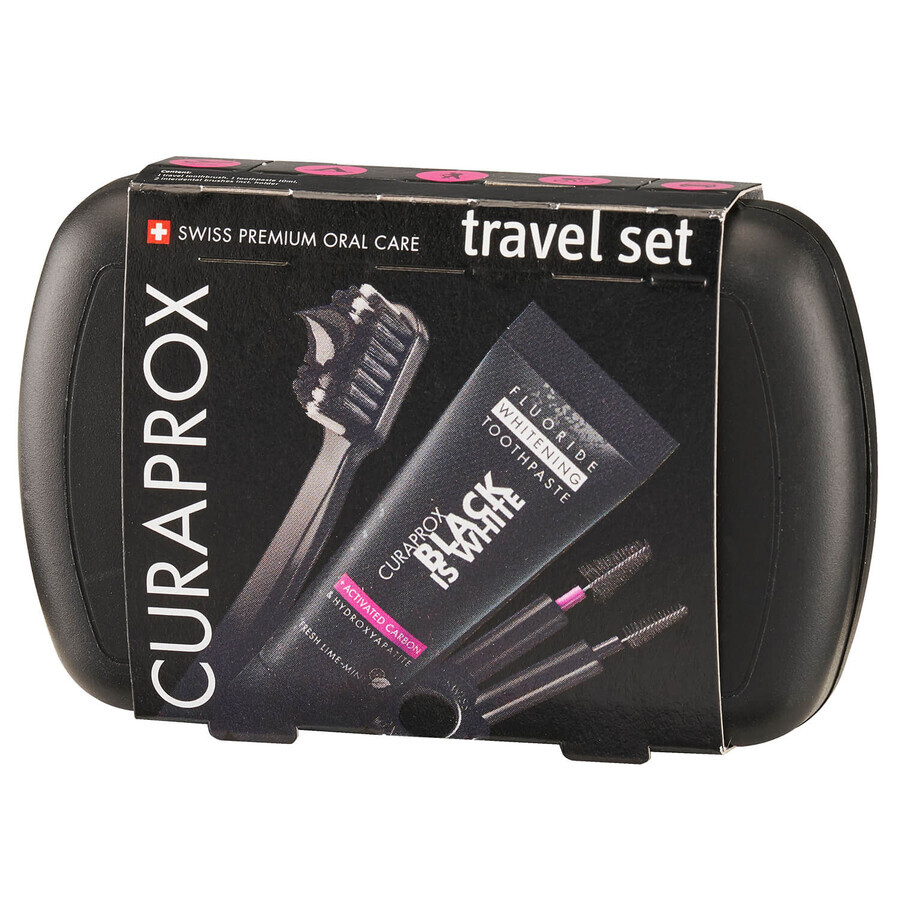 Curaprox Black Is White Set da viaggio, set da viaggio