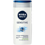 Kit Nivea Men Sensitve Recovery, schiuma da barba, 200 ml + balsamo dopobarba, 100 ml + gel doccia, 250 ml + roll-on antitraspirante, 50 ml