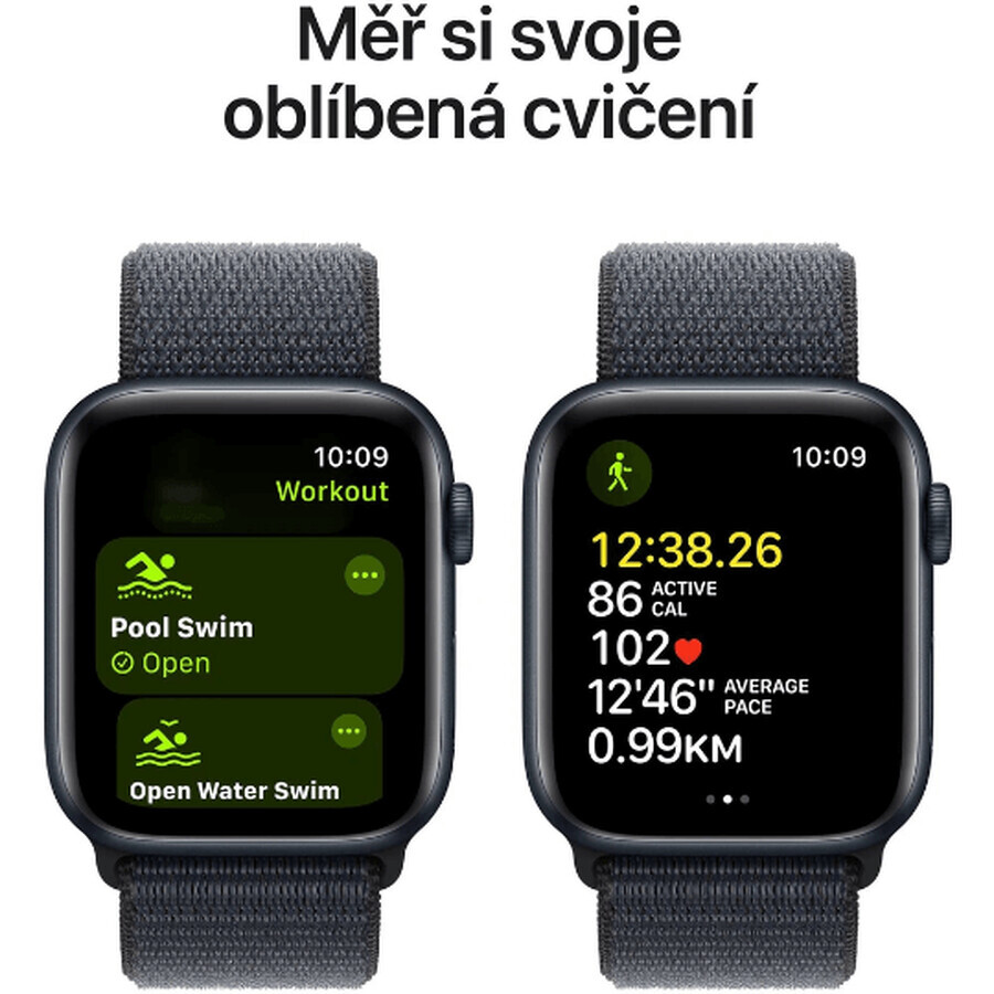 Apple Watch SE GPS 40 mm Cassa in alluminio Midnight con passante Sport Ink