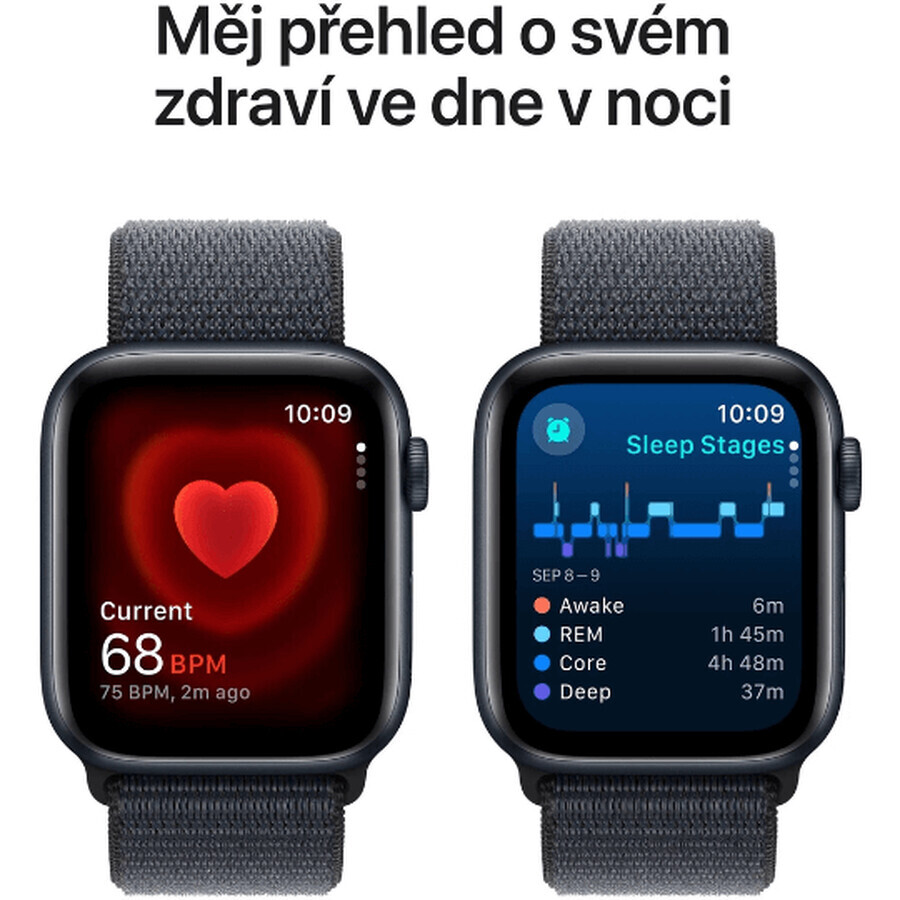 Apple Watch SE GPS 40 mm Cassa in alluminio Midnight con passante Sport Ink