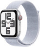 Apple Watch SE (2024) Cellular 40 mm, argento alluminio con cinturino blu notte