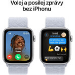 Apple Watch SE (2024) Cellular 40 mm, argento alluminio con cinturino blu notte