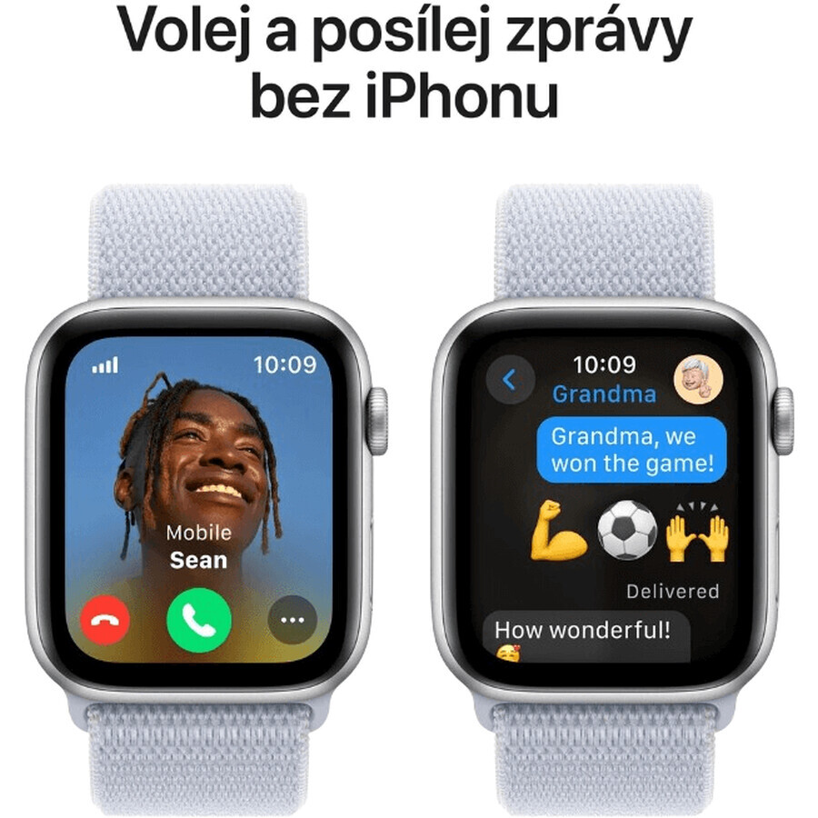 Apple Watch SE (2024) Cellular 40 mm, argento alluminio con cinturino blu notte