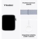 Apple Watch SE (2024) Cellular 40 mm, argento alluminio con cinturino blu notte