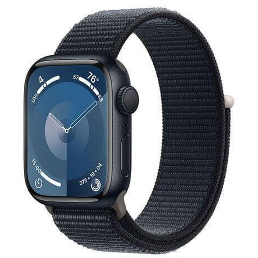 Apple Watch Series 9 GPS 41mm cassa in alluminio con cinturino sportivo, chiuso