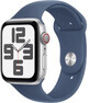 Apple Watch SE GPS + Cellular 44mm Cassa in alluminio argento con banda sportiva in denim - M/L