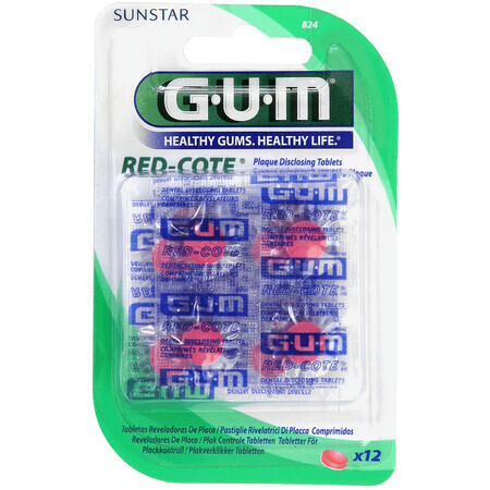 Gum Red Odds Compresse indicatrici di placca rossa 12 pz.