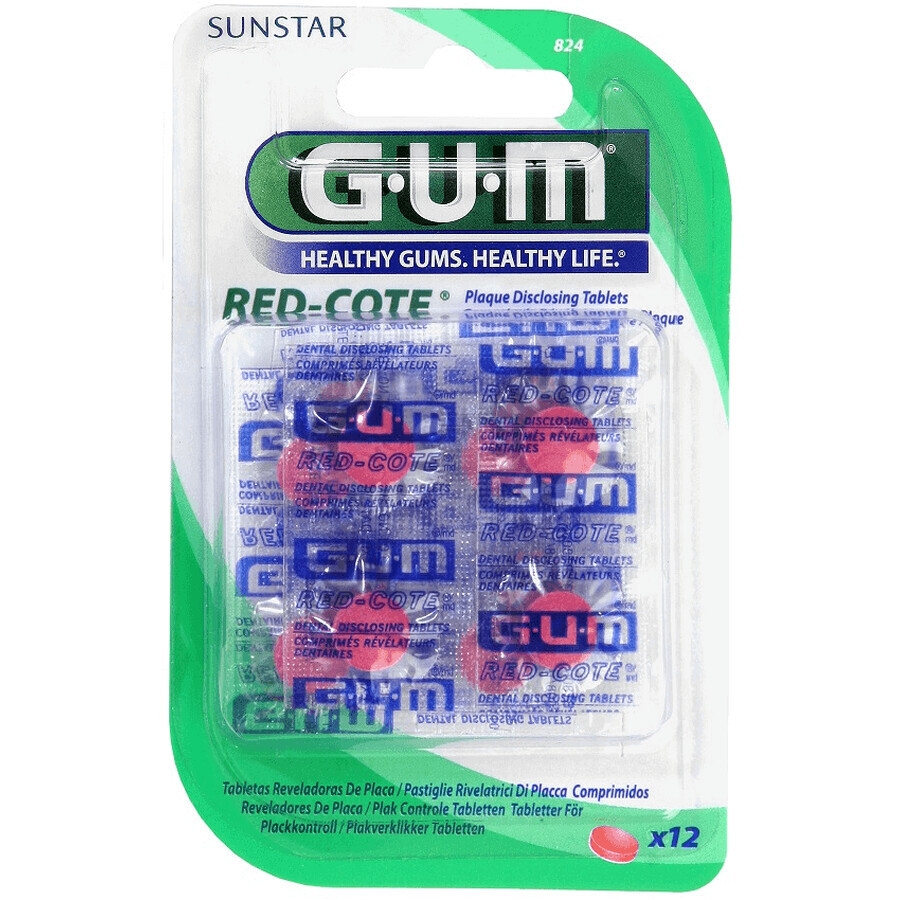 Gum Red Odds Compresse indicatrici di placca rossa 12 pz.