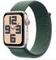 Apple Watch SE GPS 44 mm Cassa in alluminio Starlight con passante sportivo Lake Green