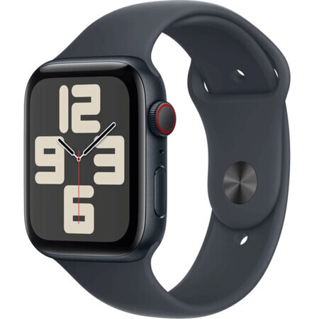 Apple Watch SE GPS + Cellular 44mm Cassa in alluminio da mezzanotte con banda sportiva da mezzanotte - M/L