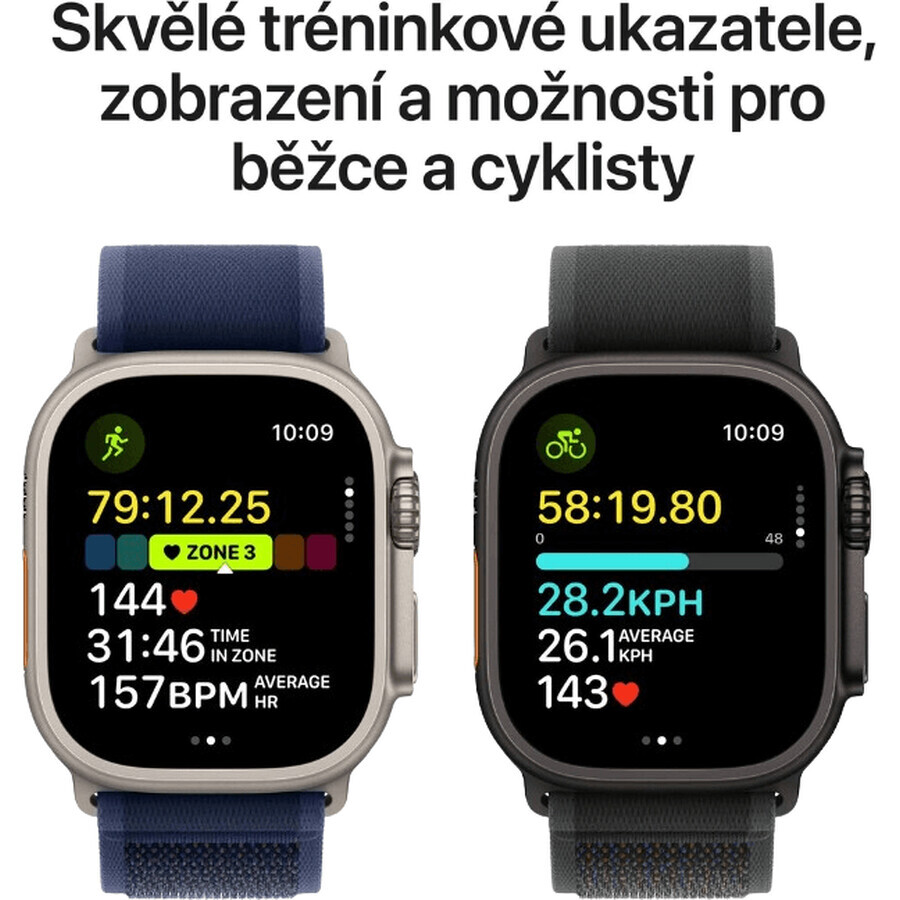 Apple Watch Ultra 2 (2024) 49 mm, titanio naturale con tracce blu M/L