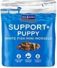 Fish4Dogs Puppy, crocchette per cuccioli per favorire la digestione con pezzi di pesce bianco e prebiotici 150 g