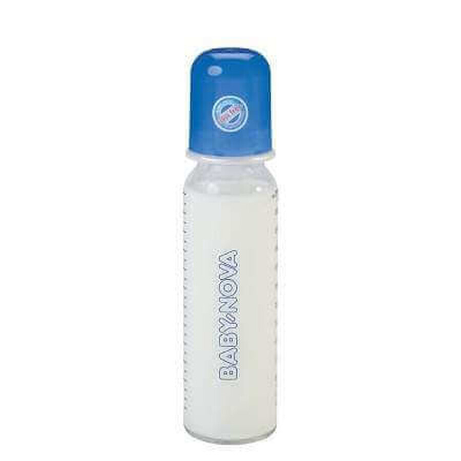 Glass feeding bottle, 250 ml, Baby Nova