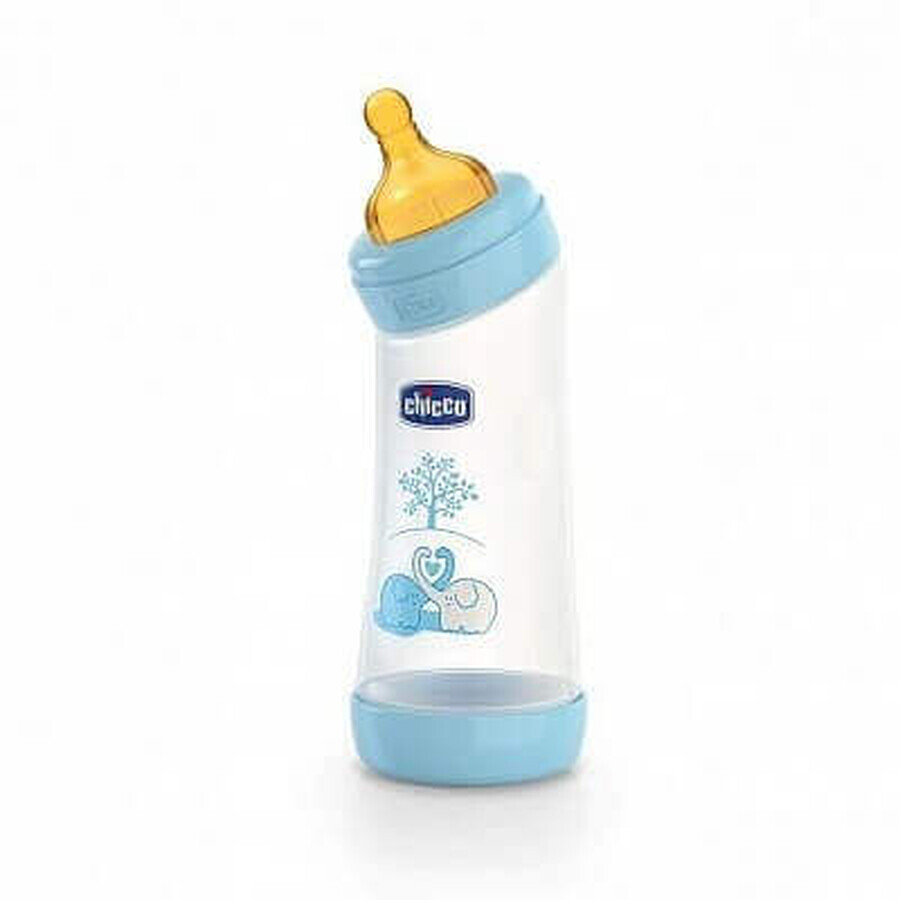 Chicco Biberon Benessere Angolato Polipropilene E Caucciù Boy 250ml +0Mesi