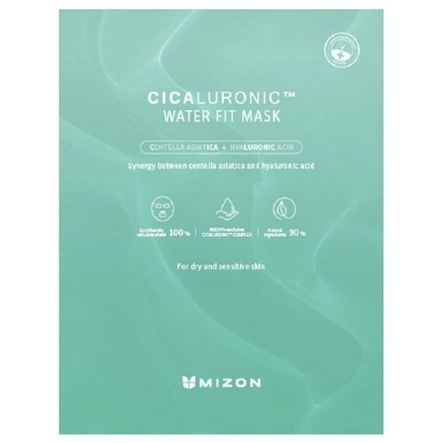 Mizon Cicaluronic Acqua Fit Mask - Maschera lenitiva vegana 24 g