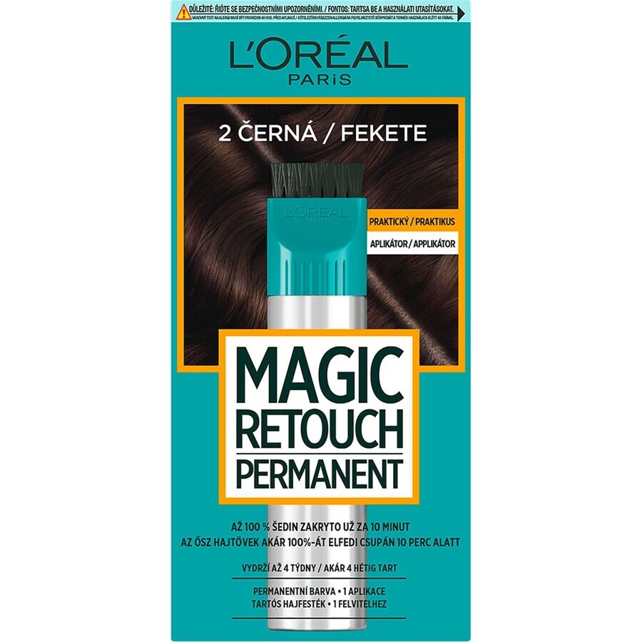 L'Oréal Paris Magic Retouch Permanente 2 Nero, 27+18 ml