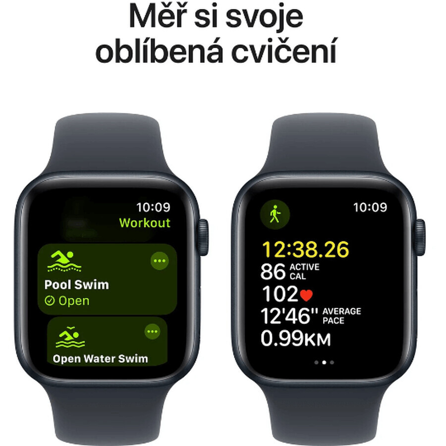 Apple Watch SE GPS 40 mm Caja de aluminio Midnight con correa deportiva Midnight - M/L