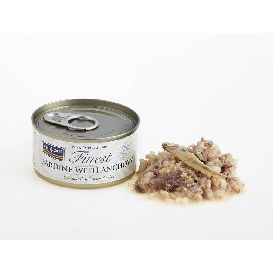 Fish4Cats Cibo in scatola per gatti Finest Sardine con acciughe 70 g