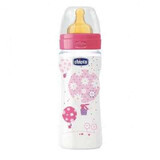 Chicco Well-Being Biberon Caucciù PP Flusso Veloce Rosa 4m+ 330ml