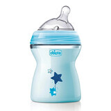 Chicco Natural Feeling - Biberon 2M+ Capacità 250ml Flusso Medio Azzurro,1 Pezzo