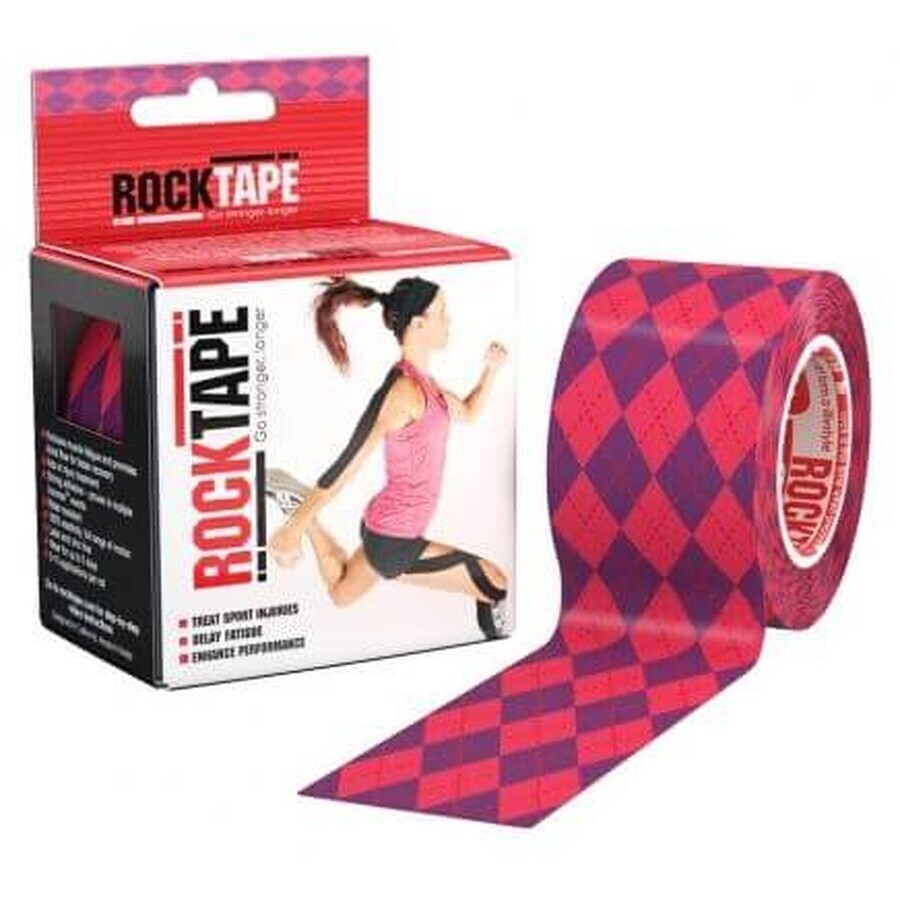 Nastro kinesiologico RockTape Design - agryle rosa 5 m