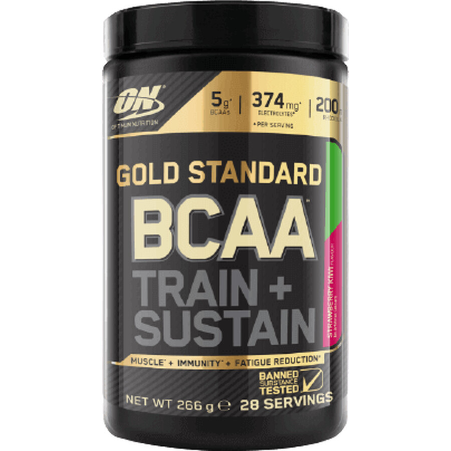 Optimum Nutrition Gold Standard BCAA Train Sustain Fragola Kiwi 266 g