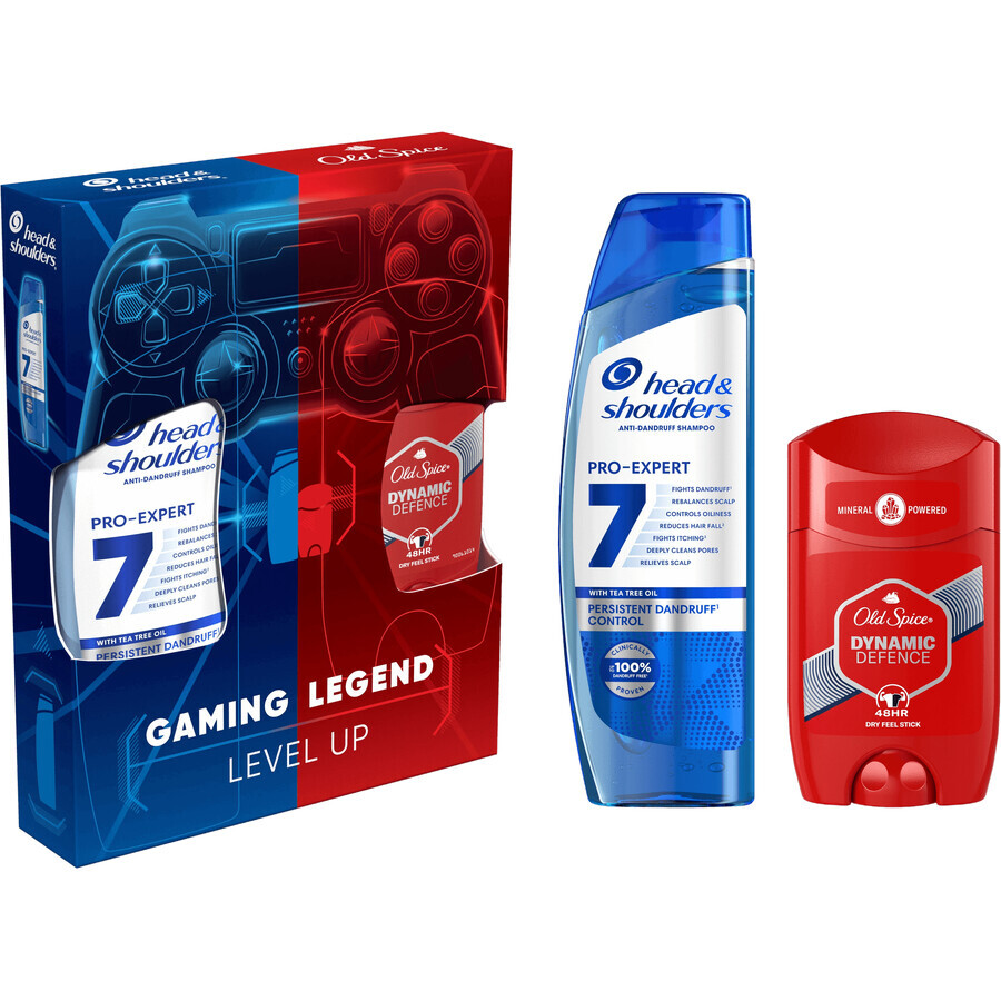 Set Head & Shoulders Gaming Legend Head & Shoulders 7v1 ProExpert 250 ml shampooing + Old Spice Dynamic Defence 65 ml déodorant