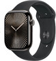 Apple Watch Series 10 GPS + Cellular 42 mm Custodia in ardesia e titanio con banda sportiva nera - M/L