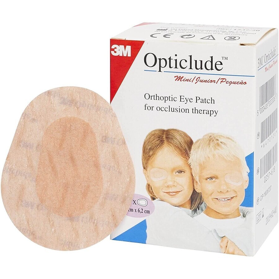 3M Futuro Opticlude Mini Junior Cerotto oculare 5 x 6 cm, ortottico, per il trattamento dello strabismo 20 pz.