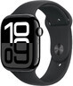 Apple Watch Series 10 GPS + Cellular 42mm Jet Black Cassa in alluminio da 42mm con banda sportiva nera - M/L