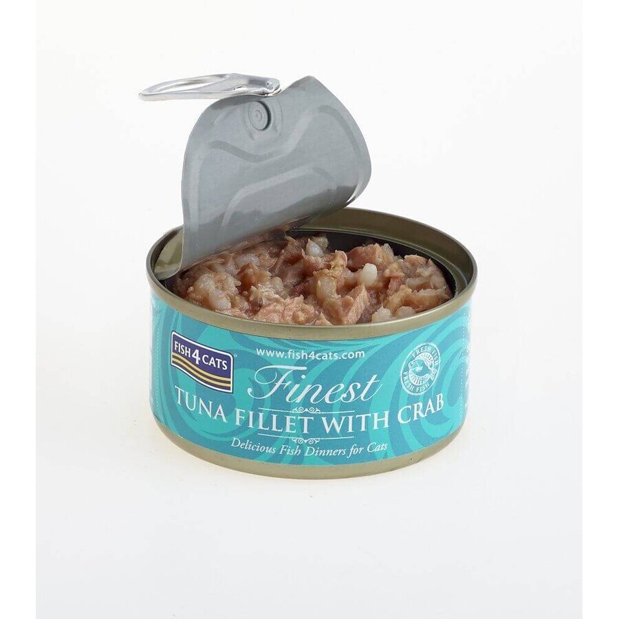 Fish4Cats Cibo in scatola per gatti Finest Tuna with Crab 70 g