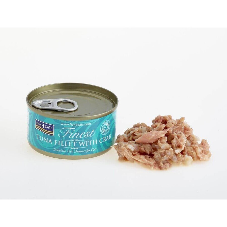 Fish4Cats Cibo in scatola per gatti Finest Tuna with Crab 70 g