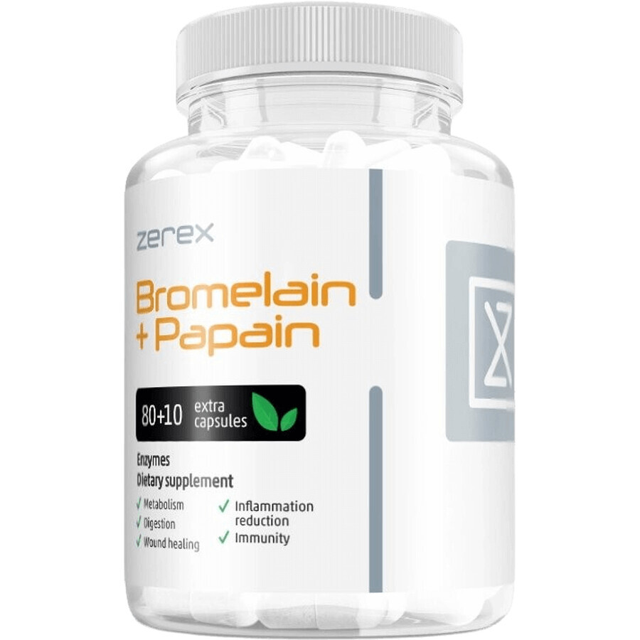 Zerex Bromelina + Papaina - per una migliore digestione 90 softgels