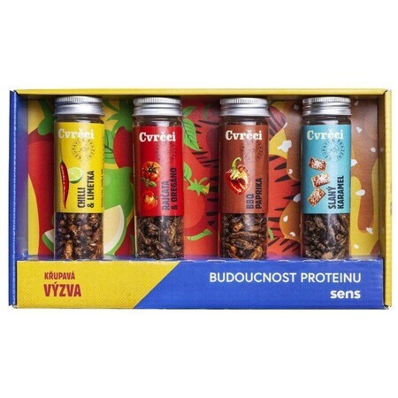 Sens Crispy & Roasting Crickets - Geschenkset mit 4 Geschmacksrichtungen 4 x 20 g