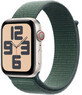 Apple Watch SE GPS + Cellular 44 mm Cassa in alluminio Starlight con passante sportivo verde lago