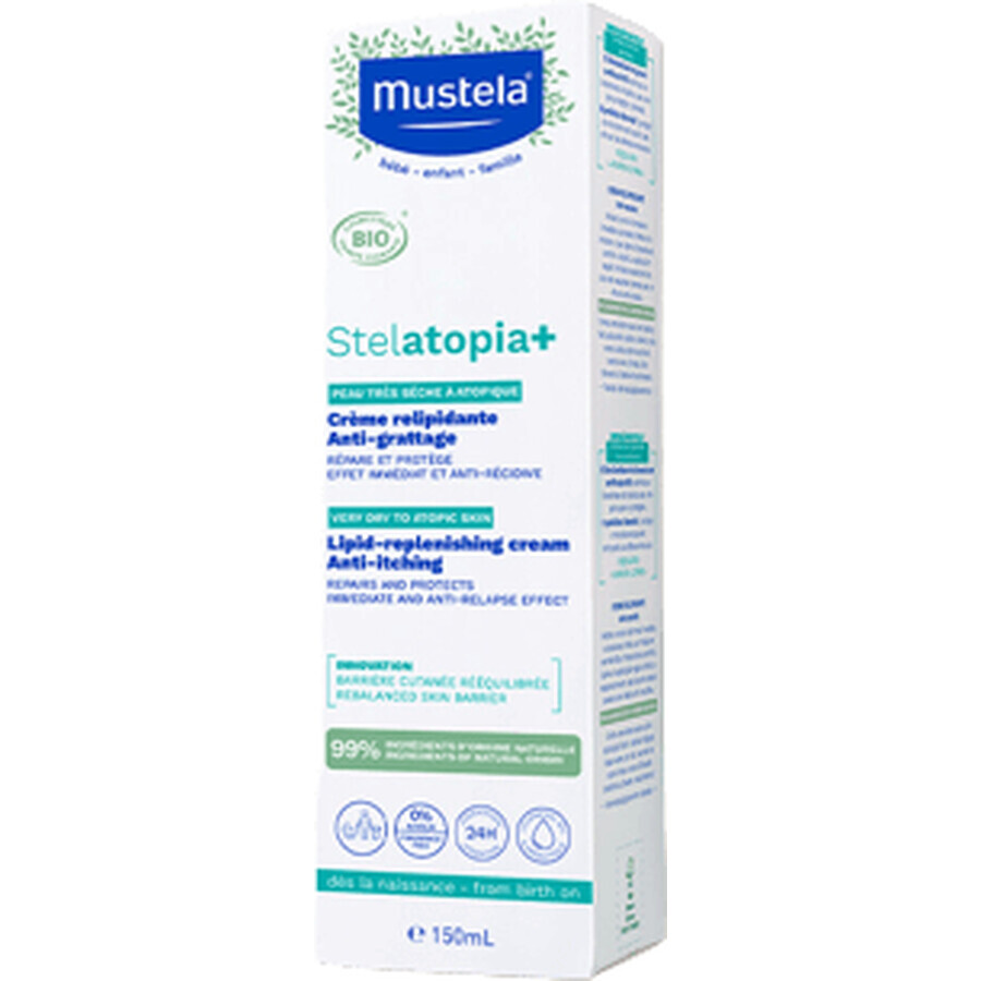 Mustela Stelatopia+ Crema biologica lenitiva e restitutiva 150 ml