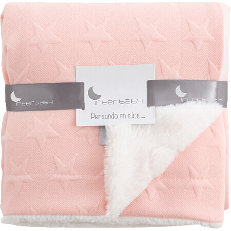 Interbaby Coperta stelle e agnello, rosa