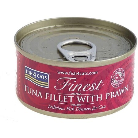 Fish4Cats Cibo in scatola per gatti Finest Tuna with Prawns 70 g